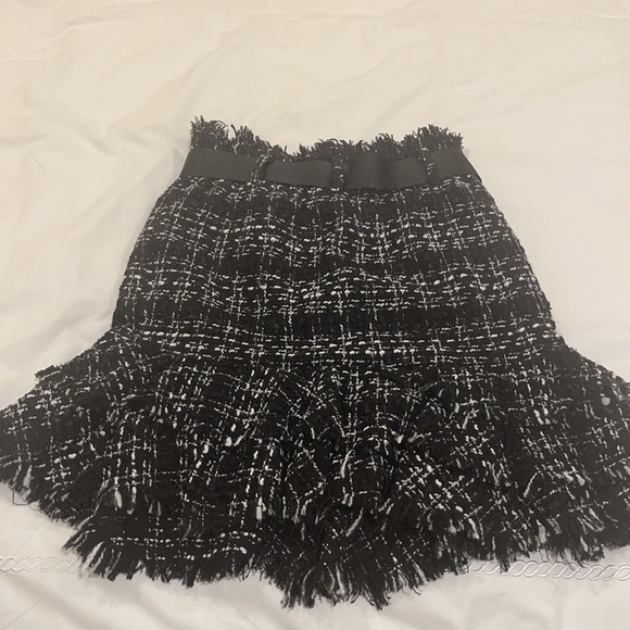 Tweed Skirt with ribbon tie - Picture 2 of 5